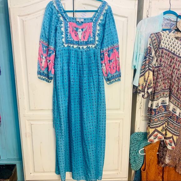 NWT HOUSE OF SKYE GOLD DUST WILD WEST MAXIDRESS UNICORN - Picture 2 of 5